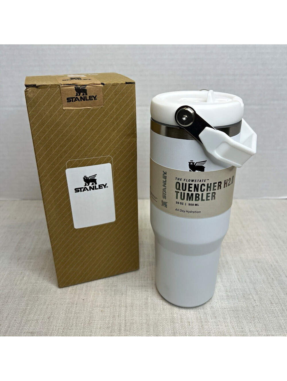 Stanley Quencher H2.0 FlowState 30 oz White Stainless Steel Tumbler w/ Lid